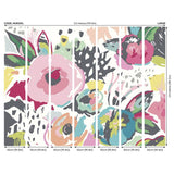 Origin Murals abstract floral raspberry pink wall mural (British brand)