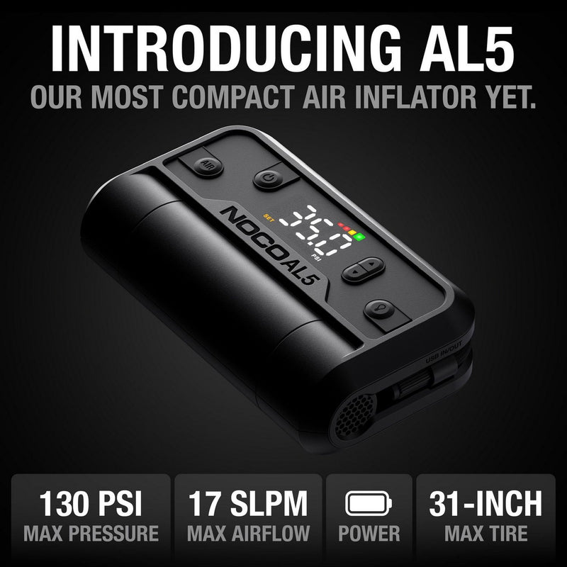 NOCO AL5 lithium air inflator compact cordless pump, imported from the UK