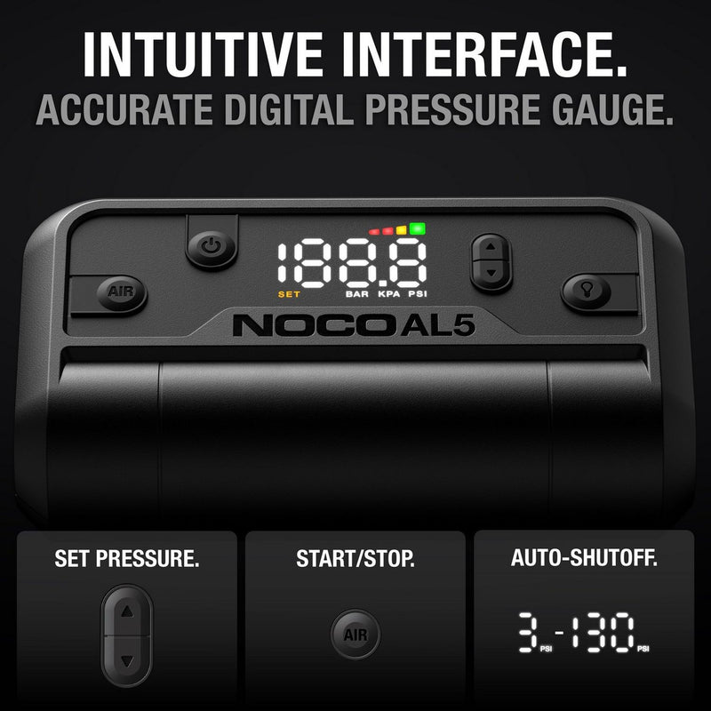 NOCO AL5 lithium air inflator compact cordless pump, imported from the UK