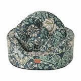 Morris & Co Honeysuckle & Acorn print oval dog bed large, imported from the UK