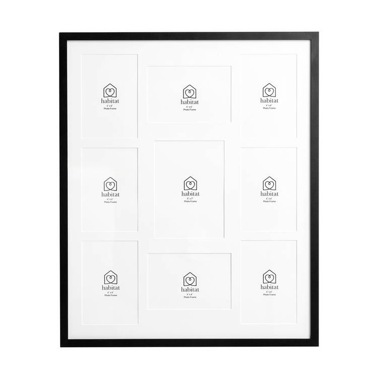 Habitat large multi photo picture frame black (British brand)