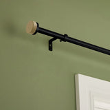 Argos Home extendable metal stud matte black curtain pole 110-300cm, imported from the UK