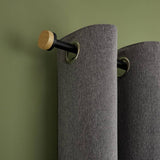 Argos Home extendable metal stud matte black curtain pole 110-300cm, imported from the UK