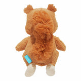 Bark Pearl squirrel dog chew toy with squeaker, dual-layer fabric (British brand)