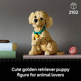LEGO Icons Golden Retriever Puppy building set, imported from the UK