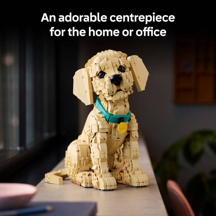 LEGO Icons Golden Retriever Puppy building set, imported from the UK
