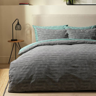 Argos Argos Home Stockholm Stripe Black Bedding Set Single- Buy online at McGrocer