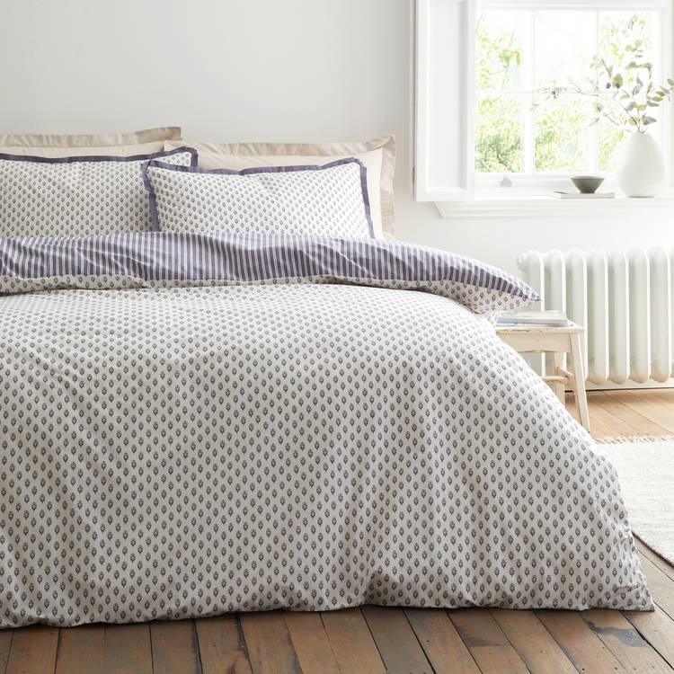 Bianca Cotton bedding set Amelie Blue double, imported from the UK
