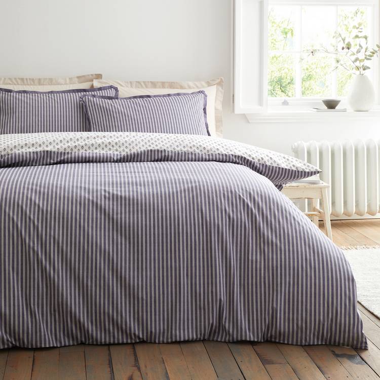 Bianca Cotton bedding set Amelie Blue double, imported from the UK