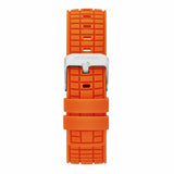 Sekonda men's chronograph watch with black dial and orange silicone strap - British product