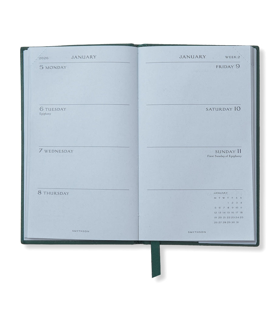 Smythson Panama Leather Weekly Diary 2026 (British brand)