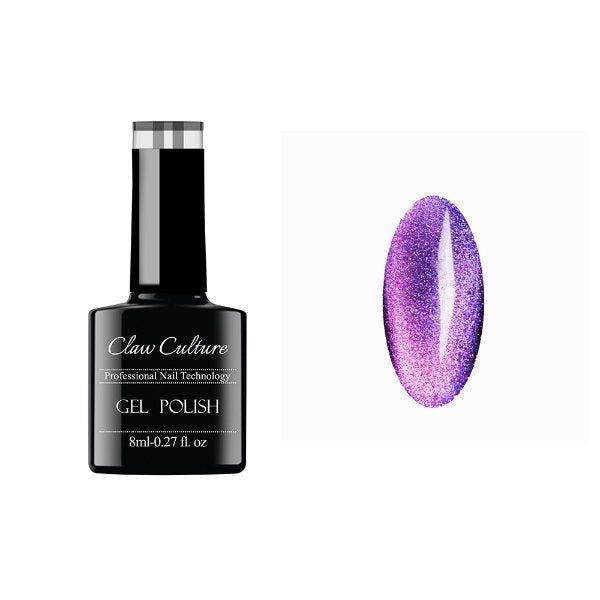 Claw Culture gel nail polish purple cats eye 8ml, imported from the UK