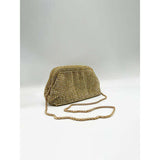 SVNX crystal clutch bag in gold 20cm, UK version