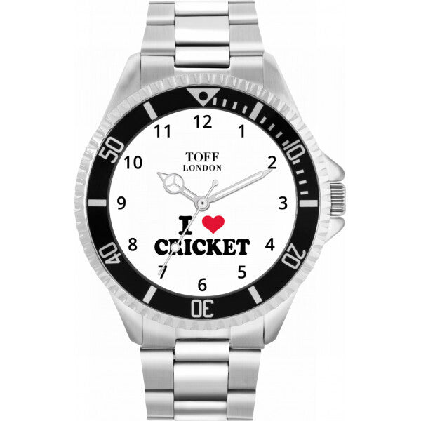 Toff London I Love Cricket men's watch stainless steel (British brand)