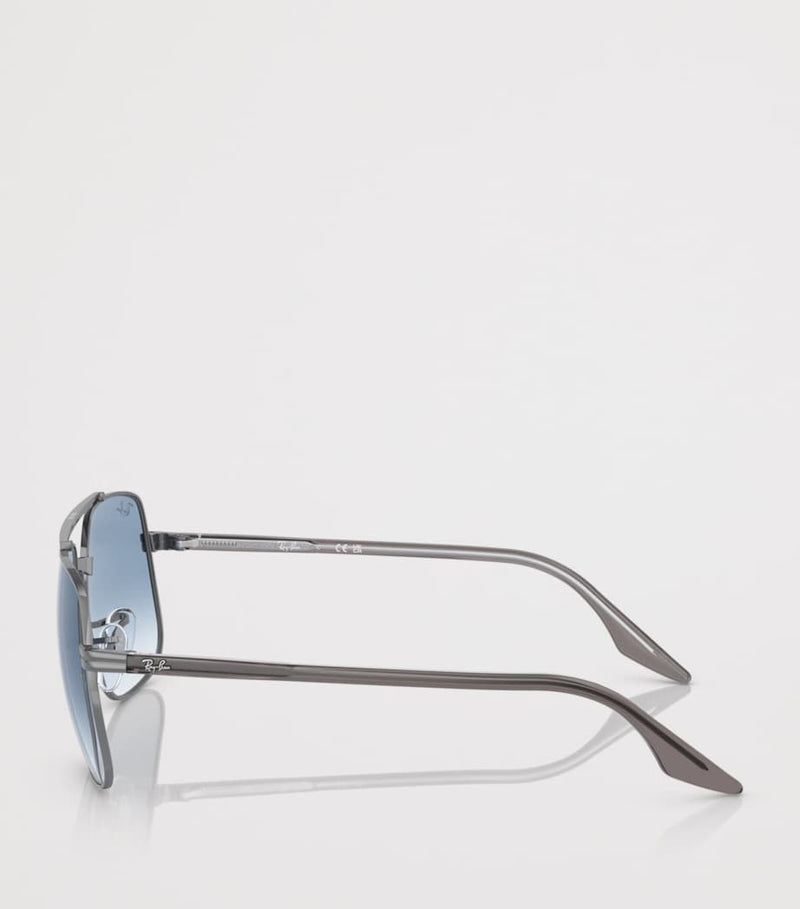 Lunettes de soleil carrées en métal Ray-Ban, version UK
