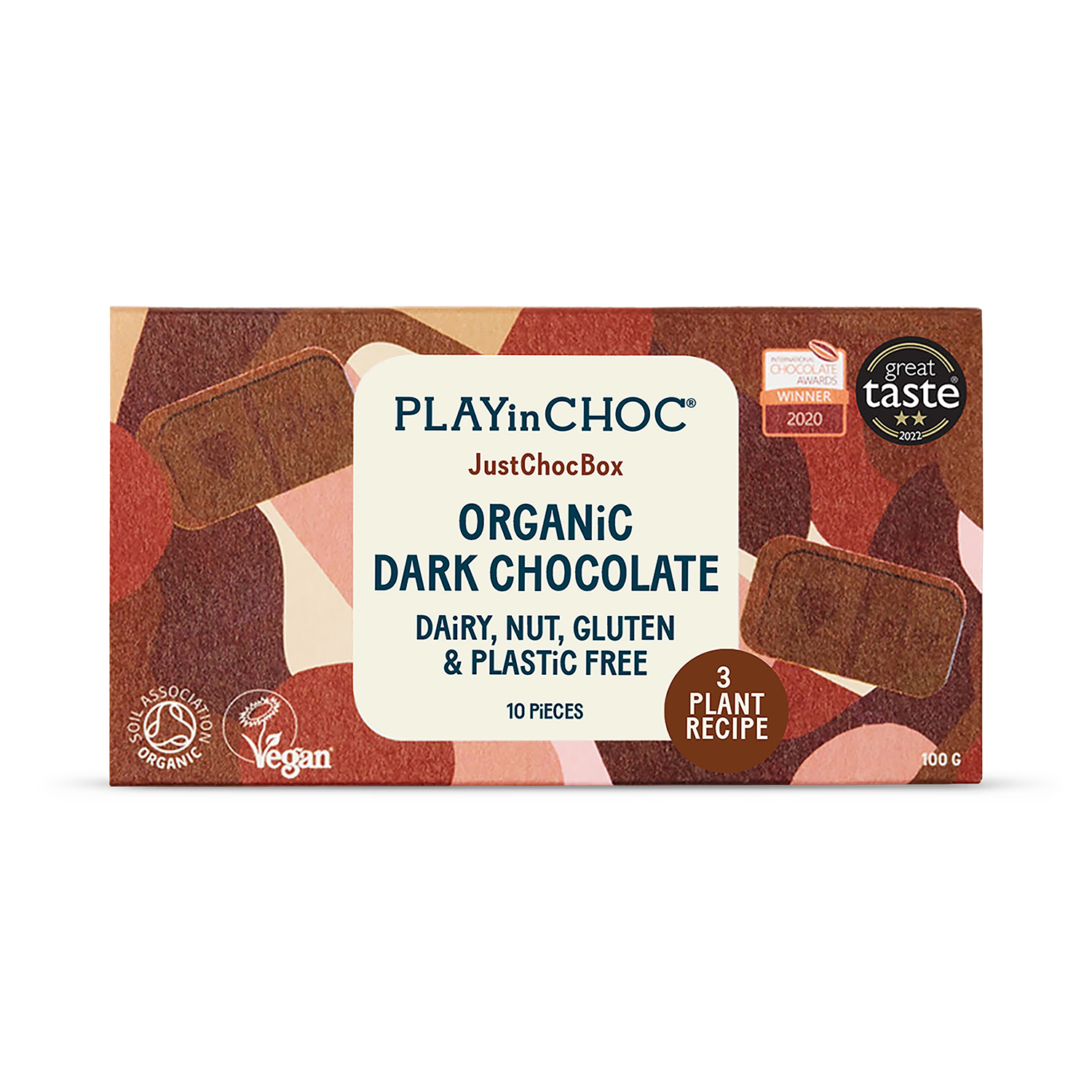 PLAYin CHOC JustChoc Box organic dark chocolate 1kg (British brand)