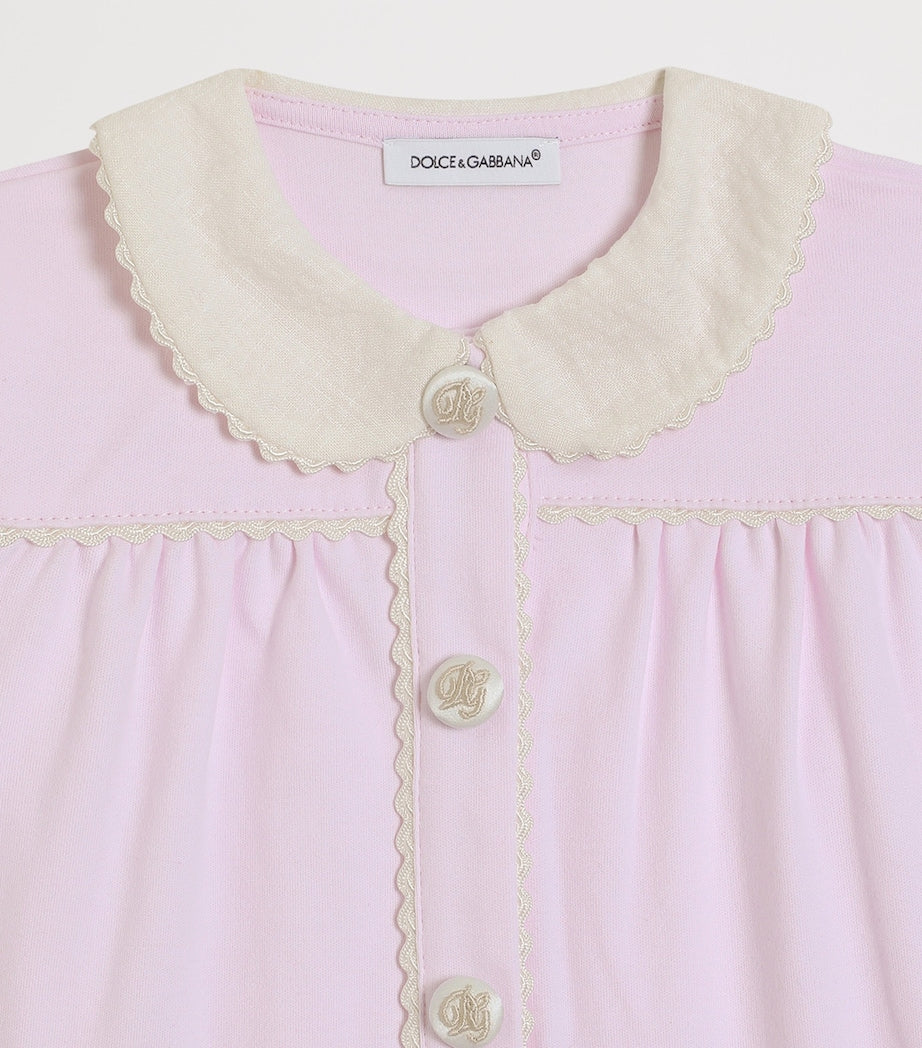 Dolce&Gabbana Kids cotton all-in-one bib and hat set 0-24 months, UK version