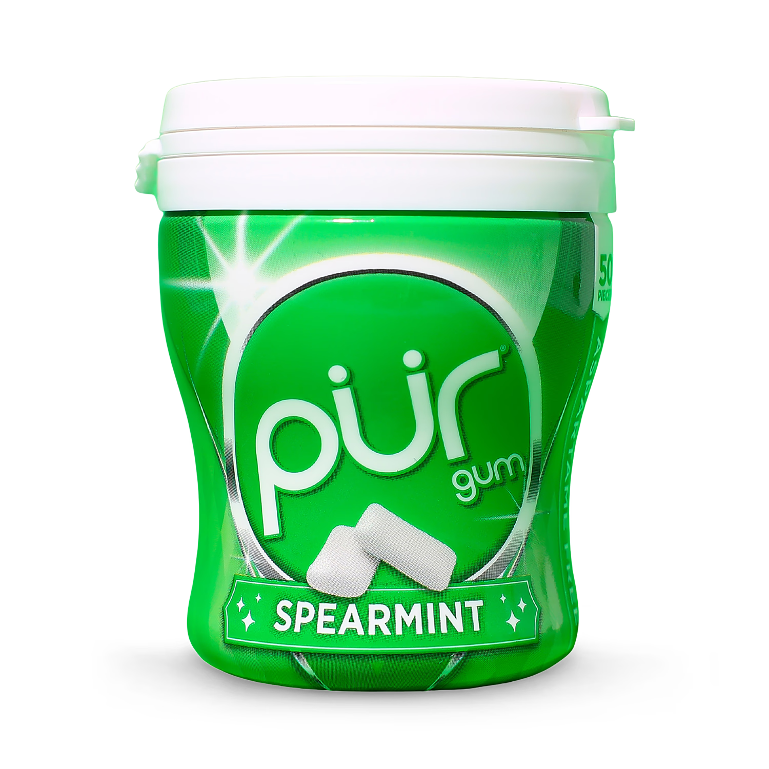Spearmint sugar-free gum 4x70g shaker cups (British brand)