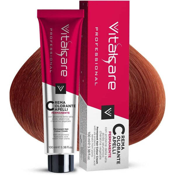 Vitalcare Permanent Hair Color 8/4 Light Blond Auburn 100ml