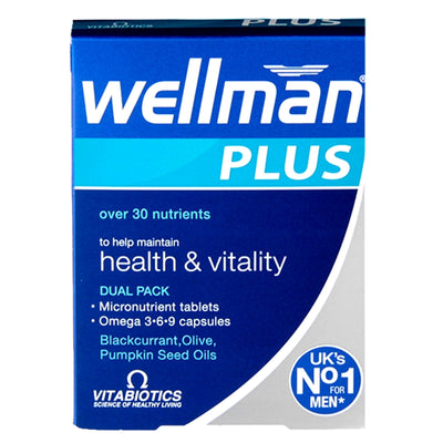 Holland & Barrett Vitabiotics Wellman Plus Omega 369 Men's Supplement 56 Tablets- Buy online at McGrocer