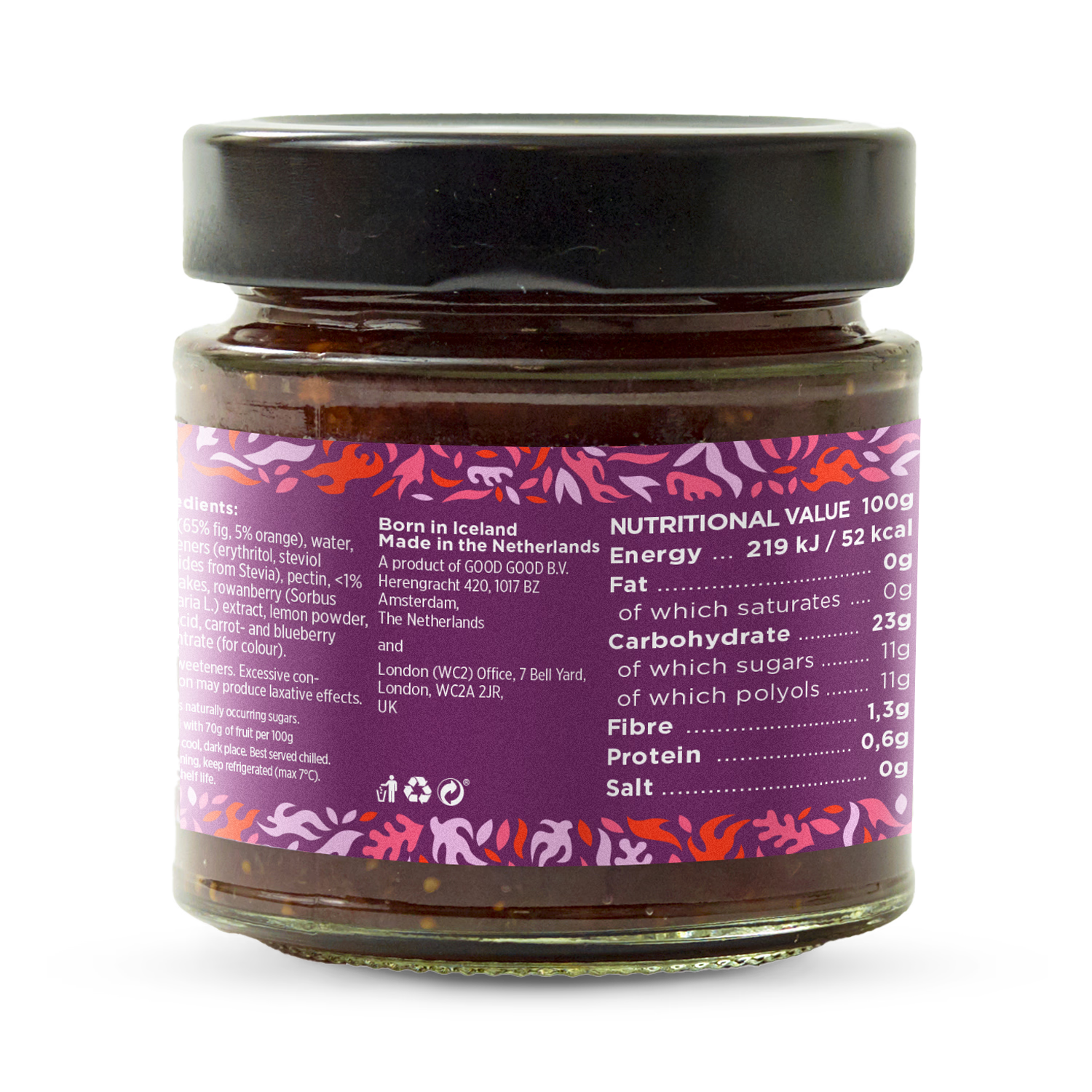 Good Good fig chili jam 210g (British brand)