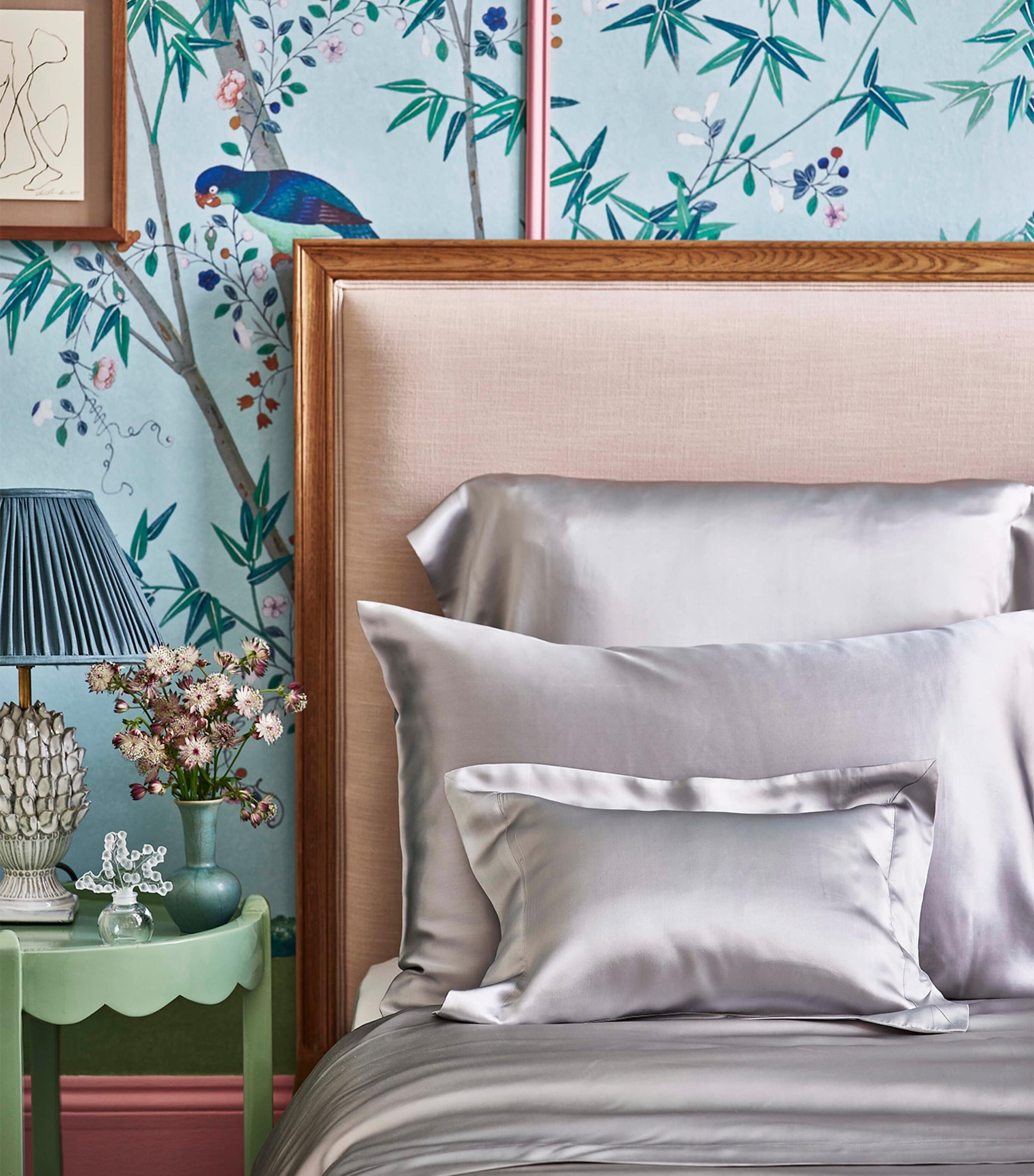 Gingerlily silk double fitted sheet 140cm x 200cm, UK version