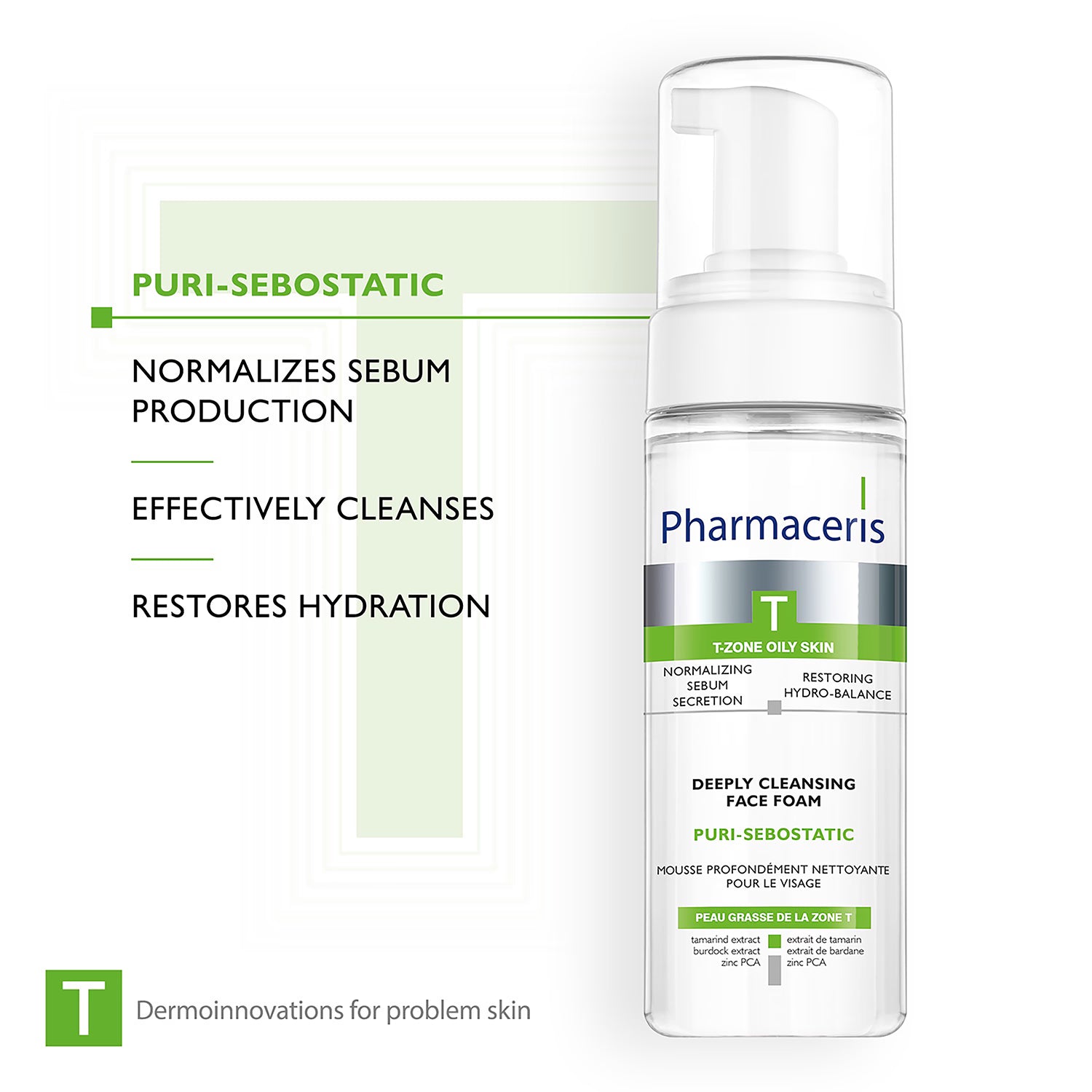 Pharmaceris Puri-Sebostatic cleansing foam 150ml, UK version