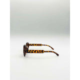 SVNX round hexagon sunglasses tortoise brown, UK version