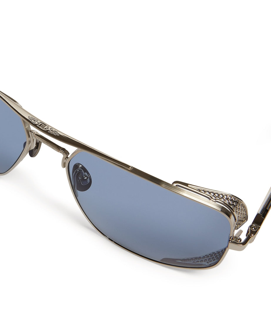 Matsuda Side-Shield Aviator Sunglasses, imported from the UK