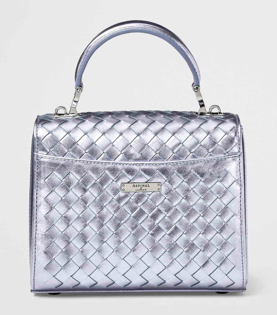 Aspinal of London metallic leather Mayfair bag midi - UK version