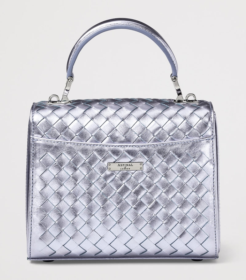 Aspinal of London metallic leather Mayfair bag midi - UK version