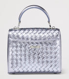 Aspinal of London metallic leather Mayfair bag midi - UK version