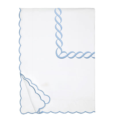 Harrods King Duvet Cover in Egyptian Cotton with Braid Embroidery, 230cm x 220cm- Buy online at McGrocer