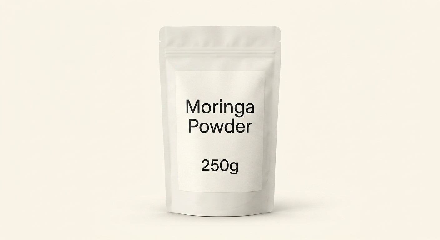 Holland & Barrett Moringa powder 100g, imported from the UK