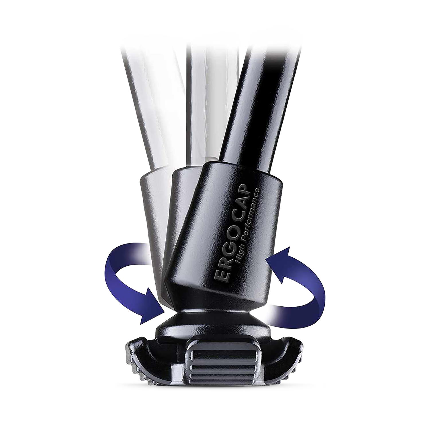 Ergocap crutch ferrules pair, imported from the UK