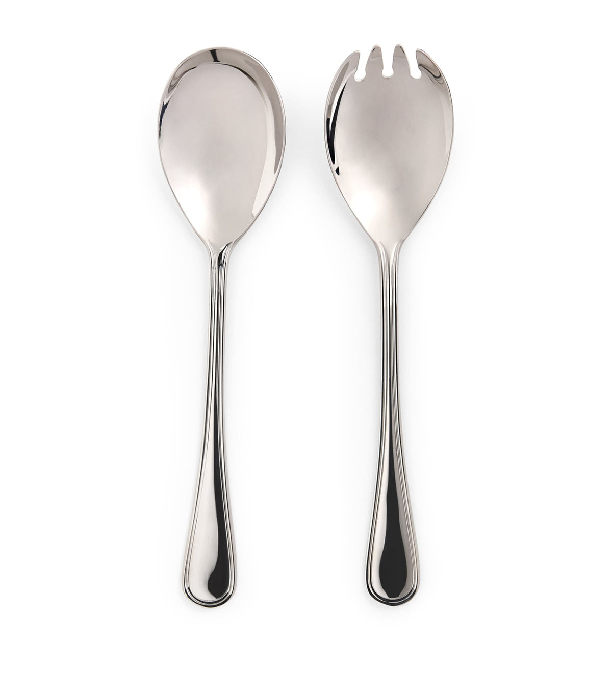 Harrods polished stainless steel salad servers, UK version