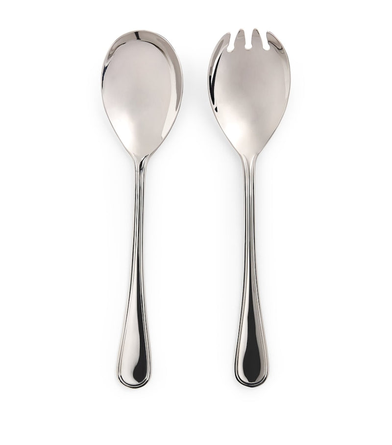 Harrods polished stainless steel salad servers, UK version