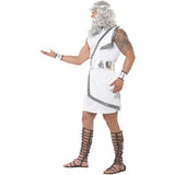 Smiffys Zeus costume with white toga and lightning bolt - British product