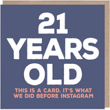 Paper Plane 21 years old birthday card, British product