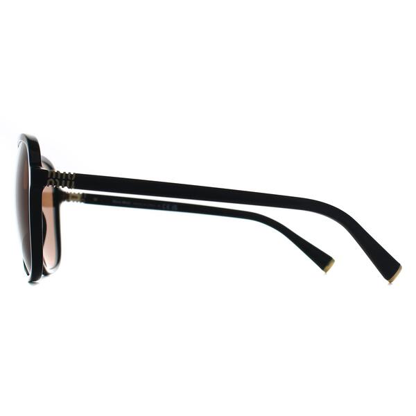 نظارات شمسية نسائية Miu Miu MUB01S سوداء وبنية، إصدار UK
