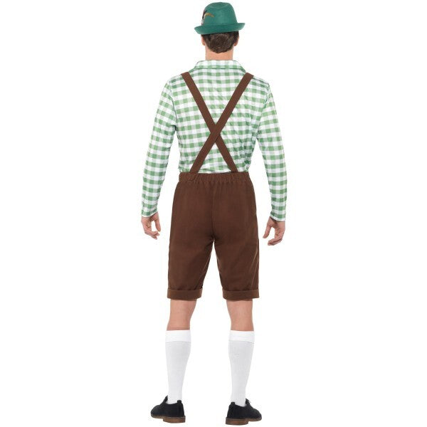 Smiffys Alpine Bavarian Costume green brown shirt lederhosen - British product