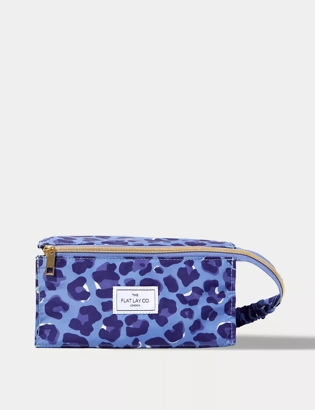 The Flat Lay Co. Open Flat Box Bag in Blue Leopard GOODS M&S   