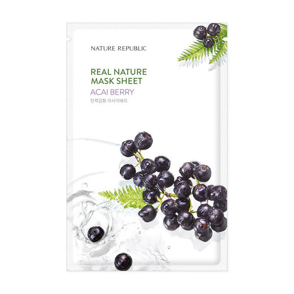 Nature Republic Real Nature Acai Berry Sheet Mask, imported from the UK