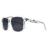 Guess clear frame mirrored sunglasses with blue lenses, UK version