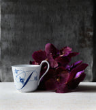 Royal Copenhagen porcelain fluted alphabet mug, imported from the UK