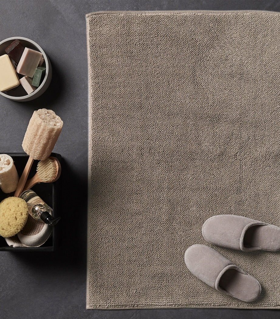 Hamam organic cotton Pera woven bath mat 100x150cm, UK version