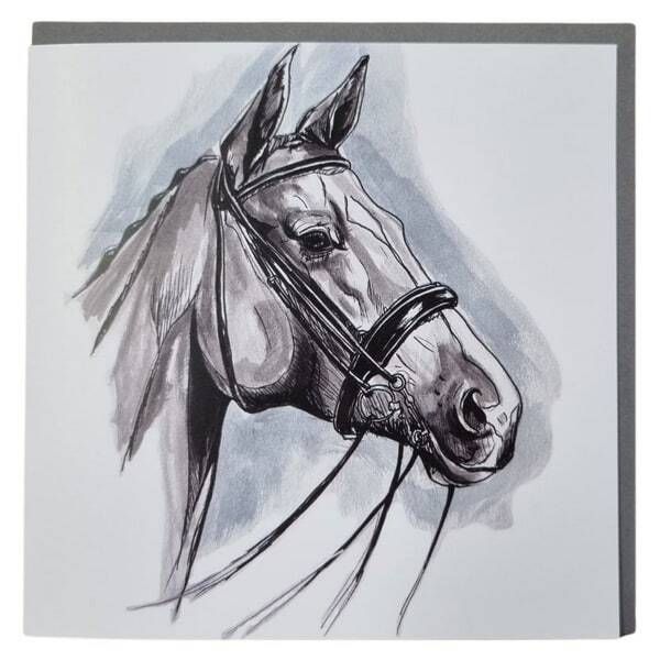 Gubblecote Watercolour Horse Head Card