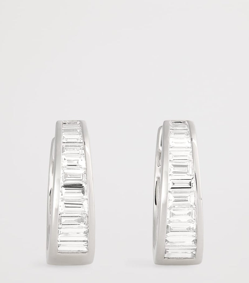 Anita Ko white gold diamond Meryl huggie earrings, UK version