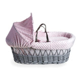 Clair de Lune Dimple Pink Wicker Basket & Deluxe Stand Grey GOODS Boots   