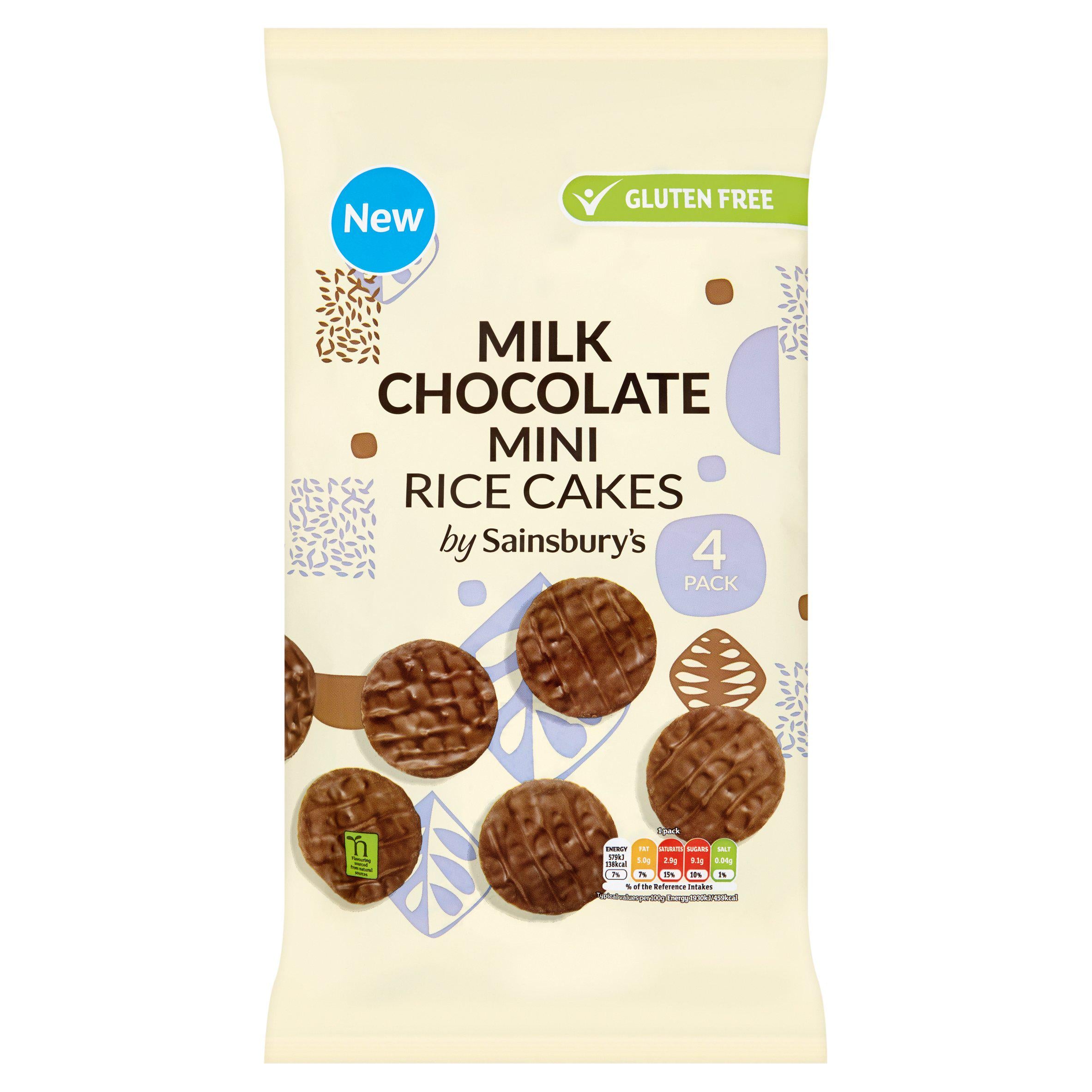 Sainsbury's Milk Chocolate Mini Rice Cakes 4x30g GOODS Sainsburys   